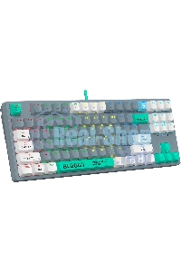 Клавиатура проводная A4Tech Bloody S87 Energy USB серый/зеленый