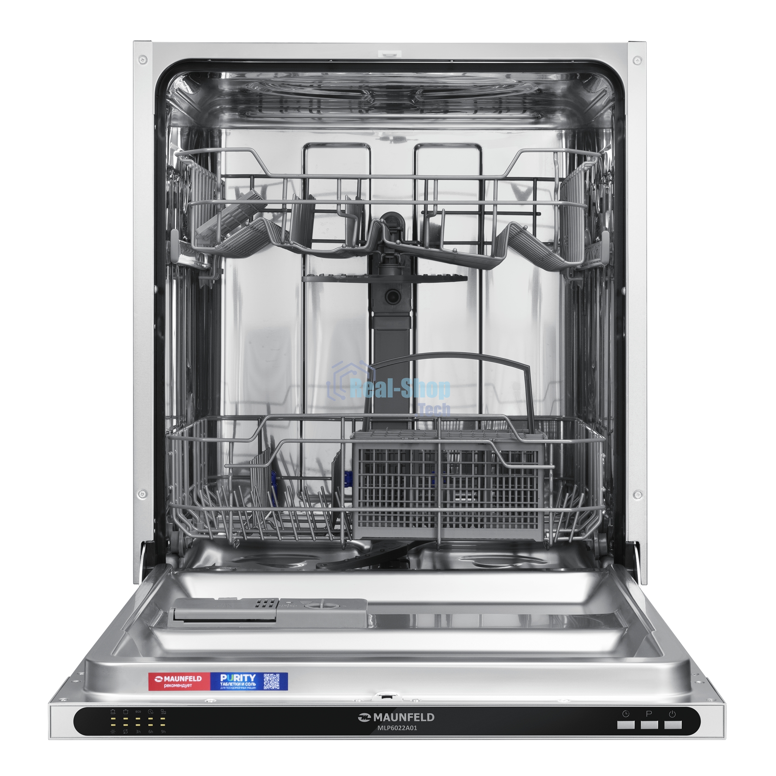 Встраиваемая посудомоечная машина Maunfeld MLP6022A01, черный, 59.8 см, 12 компл., 49 дБ, класс A++