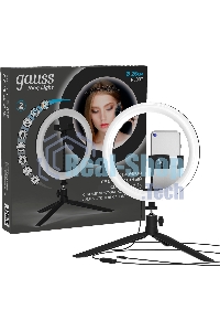 Светильник кольцевой Gauss 14W 700lm 3000-6500K 5V USB IP20 260x23мм черный дим пульт LED