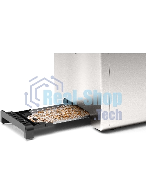 Тостер Bosch TAT3P420 нержавеющая сталь, 970 Вт, 2 слота
