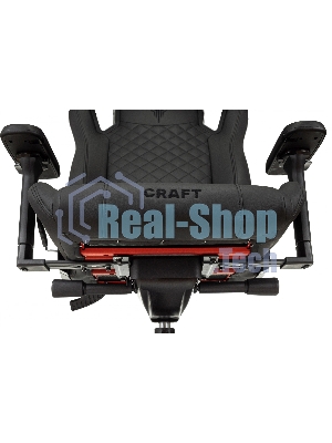 Кресло Knight Craft черный, экокожа, 120 кг, механизм качания