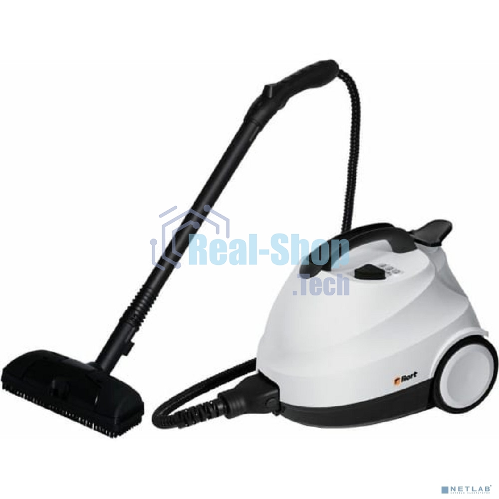 Пароочиститель Bort BDR-2700-R, 2200 Вт; 4 бар; Постоянная подача пара 45 г/мин; Температура пара 143 °С; Емкость бачка 1200 мл; Объем бойлера 1,5 л; Время нагревания 360 с; Время непрерывной работы 35 мин; Длина шланга 2 м; Длина шнура питания 3 м; Разме