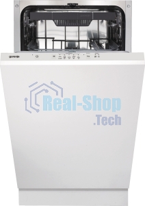 Посудомоечная машина встраиваемая Gorenje GV520D17S, загрузка 10 комплектов, стандартный мотор, регулировка верхней корзины по высоте, 3 корзины, кнопочное управление, звуковой сигнал завершения цикла, автооткрывание дверцы, половинная загрузка, полный AquaStop, энергоэффективность А+++, уровень шума 47 дБ, белый