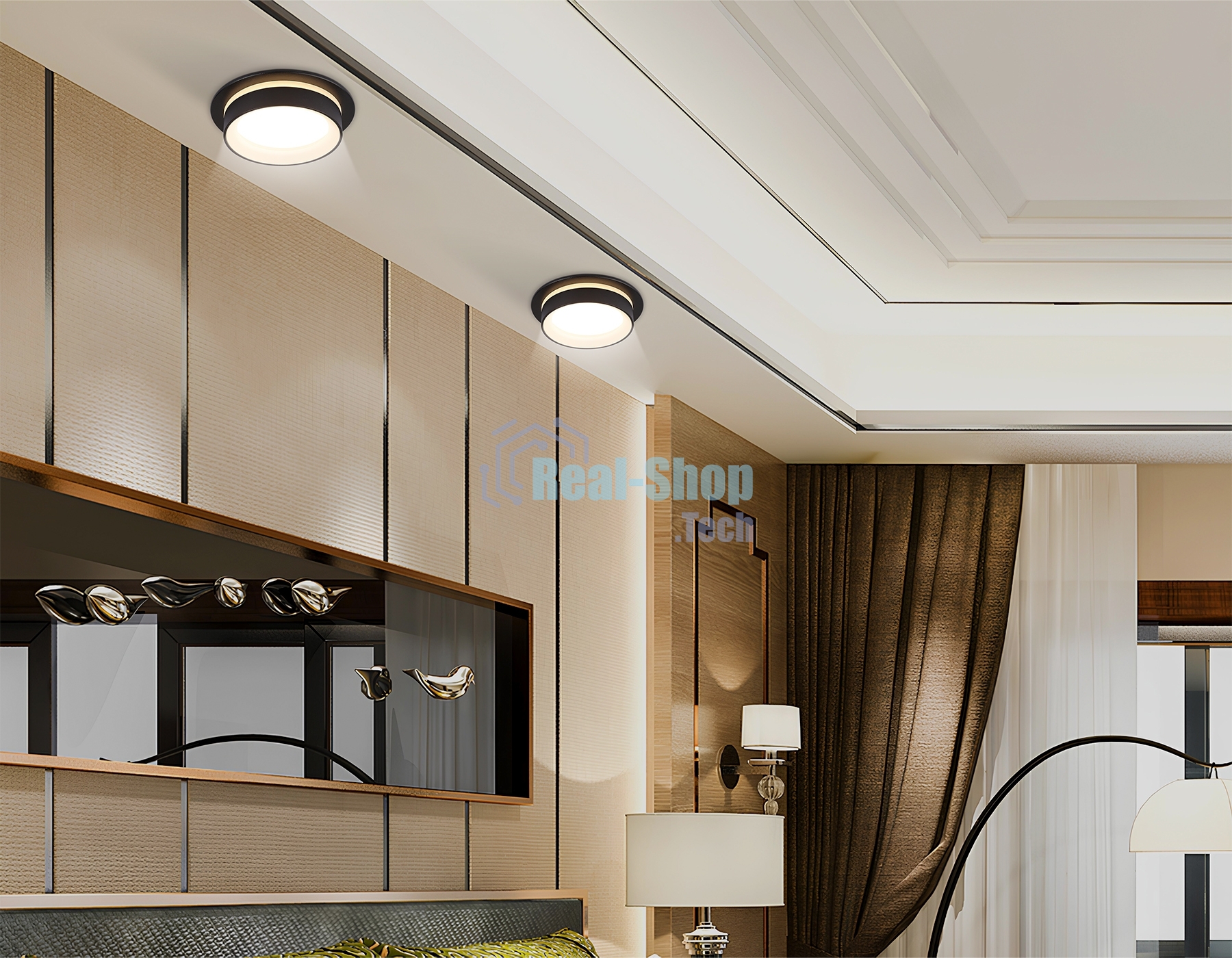 Светильник Ambrella light TN6708 BK черный IP44 GX53 max 15W D105*45
