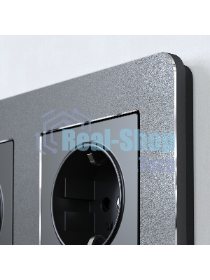 Рамка на 3 поста Platinum (черный алюминий) W0032608