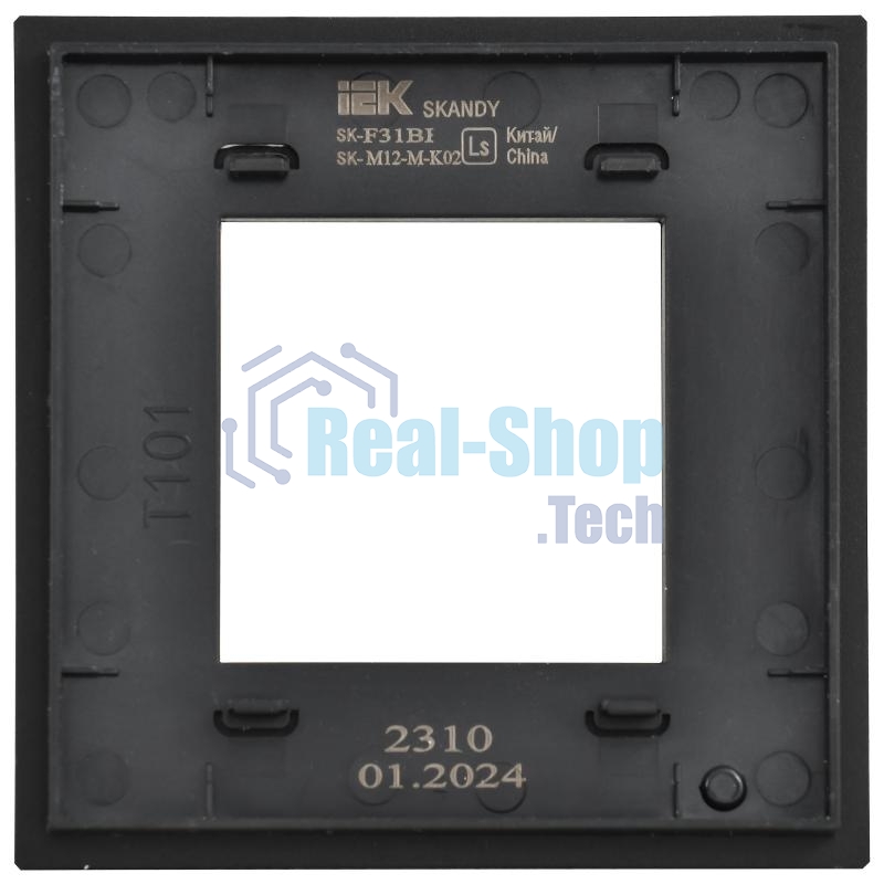 Рамка 1-ая IEK SKANDY SK-F31Bl металл черный
