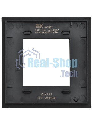 Рамка 1-ая IEK SKANDY SK-F31Bl металл черный