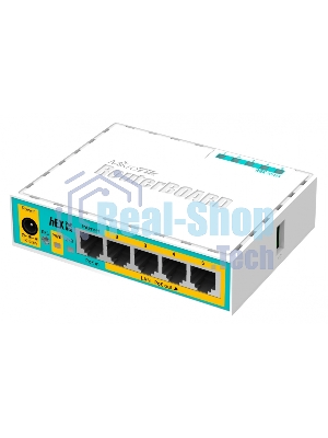 Маршрутизатор MikroTik RB750UPr2 hEX PoE lite 5x Ethernet, раздача PoE, 650 МГц ЦП, 64 МБ 5-портовый 100-Мбитный маршрутизатор с поддержкой PoE на 4-х портах