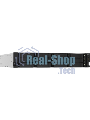 Сетевое хранилище без дисков SMB QNAP TS-1232PXU-RP-4G 12-Bay quad-core 64-bit AL324 1.7 GHz rackmount NAS with 250W redundant PSU, 4Gb DDR4 UDIMM RAM (max 1x16GB), SATA 6Gb/s, 2x 10GbE SFP+ LAN, 2x2.5 GbE LAN, 1x PCIe Gen2 x2 slot. W/o RAIL-B02