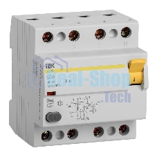 Выключатель дифференциального тока (УЗО) 4п 63А 30мА тип AC ВД1-63 ИЭК MDV10-4-063-030