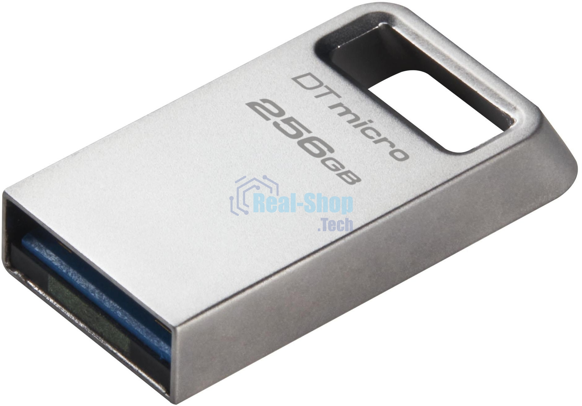 Флешка USB Kingston DataTraveler Micro (DTMC3G2/256Gb), 256Gb, USB 3.2 Gen 1, R/W 200/60, серебристый