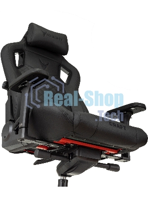 Кресло Knight Craft черный, экокожа, 120 кг, механизм качания