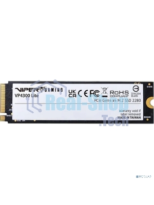 Накопитель SSD Patriot Viper VP4300 Lite, 1Tb, PCIe 4.0 x4, M.2 2280, NVMe, R/W 7400/6400, с радиатором