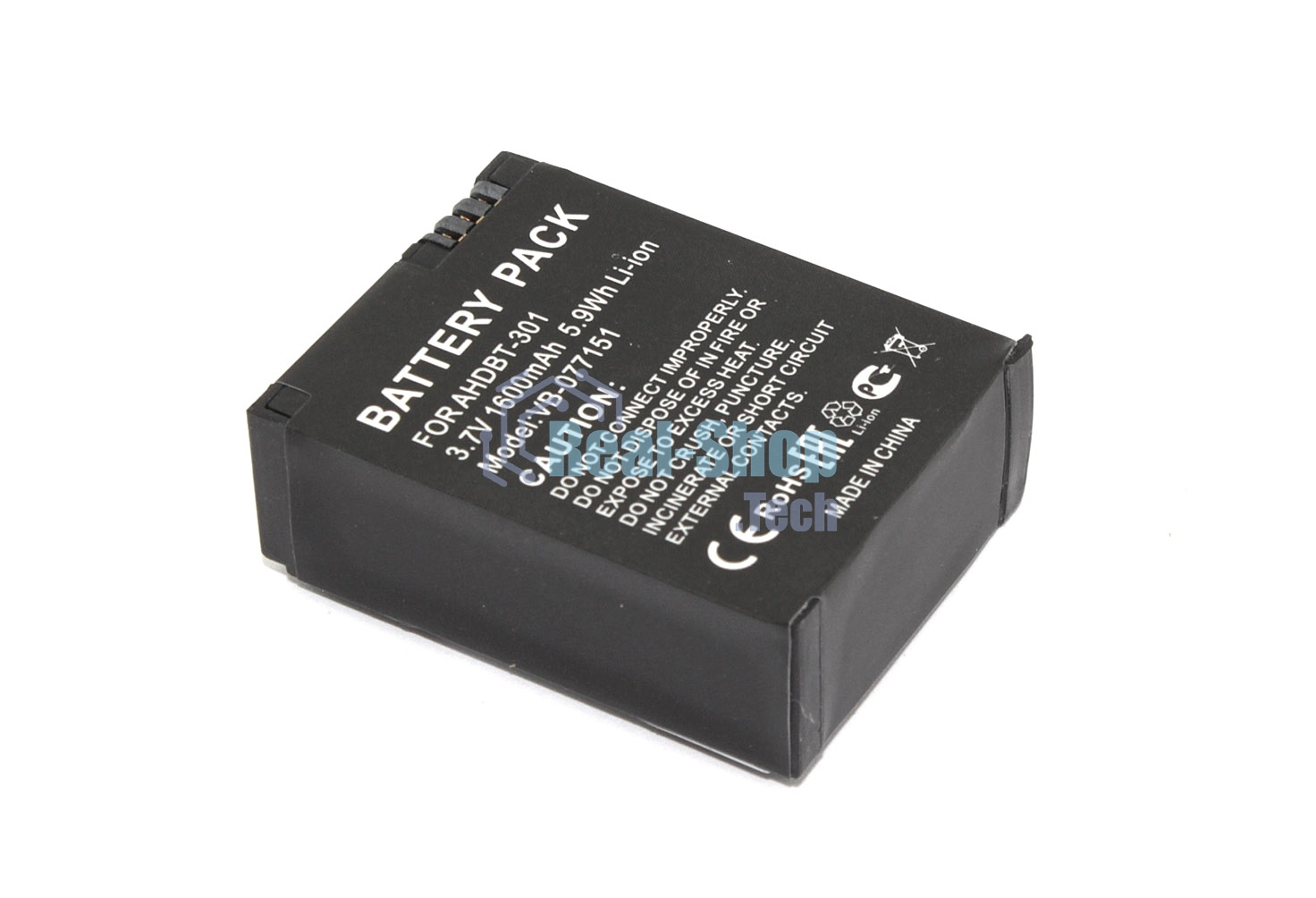Аккумуляторная батарея для видеокамеры GoPro Hero 3 (AHDBT-301) 3,7V 1600mAh Li-ion