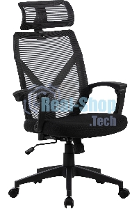 Кресло компьютерное Cactus CS-MC414-BK черный, сетка/ткань