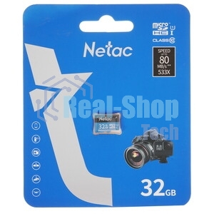 Флеш карта microSDHC 32Gb Netac P500 NT02P500STN-032G-S (без SD адаптера) 80Mb/s