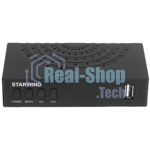 Приставка для цифрового ТВ Starwind CT-220 черный, DVB-T2, DVB-T, DVB-C, HDMI, USB 2.0 х2