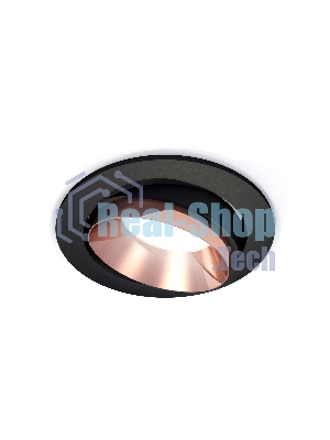 Комплект встраиваемого поворотного светильника Ambrella light XC7652025 SBK/PPG черный песок/золото розовое полированное MR16 GU5.3 (C7652, N7035)