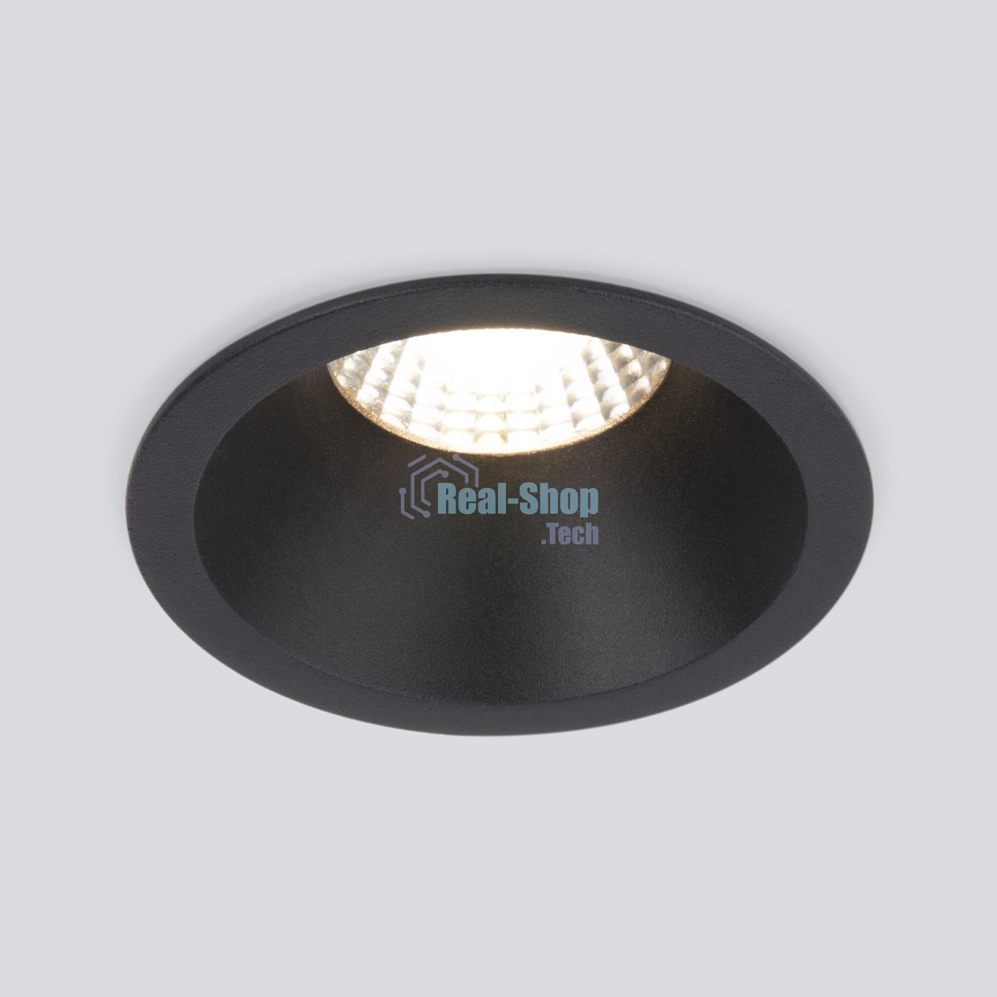 Встраиваемый светодиодный светильник 15266/LED 7W 3000K BK черный