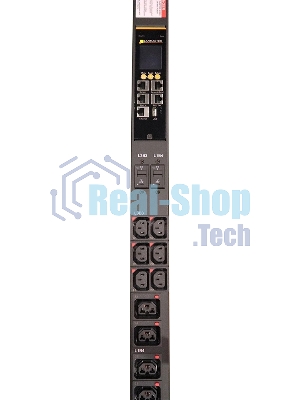 Блок распределения питания Lanmaster LAN-PDUVG332C-36L12Z-03BK верт.размещ. 36xC13 12xC39 с мониторингом 3x32A IEC 309 3м