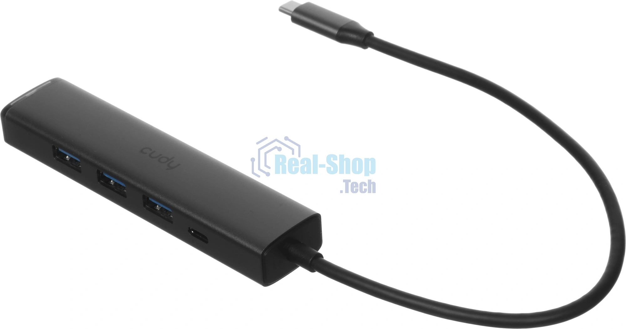 USB-концентратор CUDY UH605, USB Type-C, USB + RJ-45, USB Type-C
