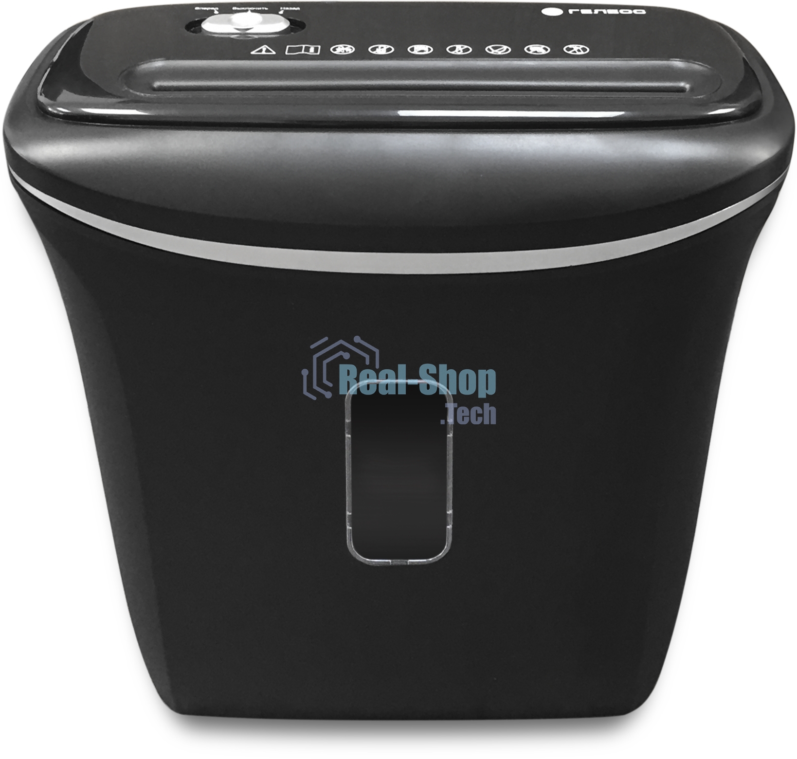 Шредер ГЕЛЕОС УД14-4, (DIN P-4), фрагмент 3,9х30мм, 6-8 лист (70г/м2), скобы, 14 литров 