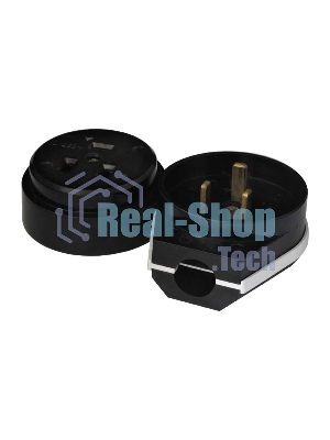 Разъем РШ-ВШ 32А 250В 2Р+РЕ откр. уст. черный UNIVersal 1234