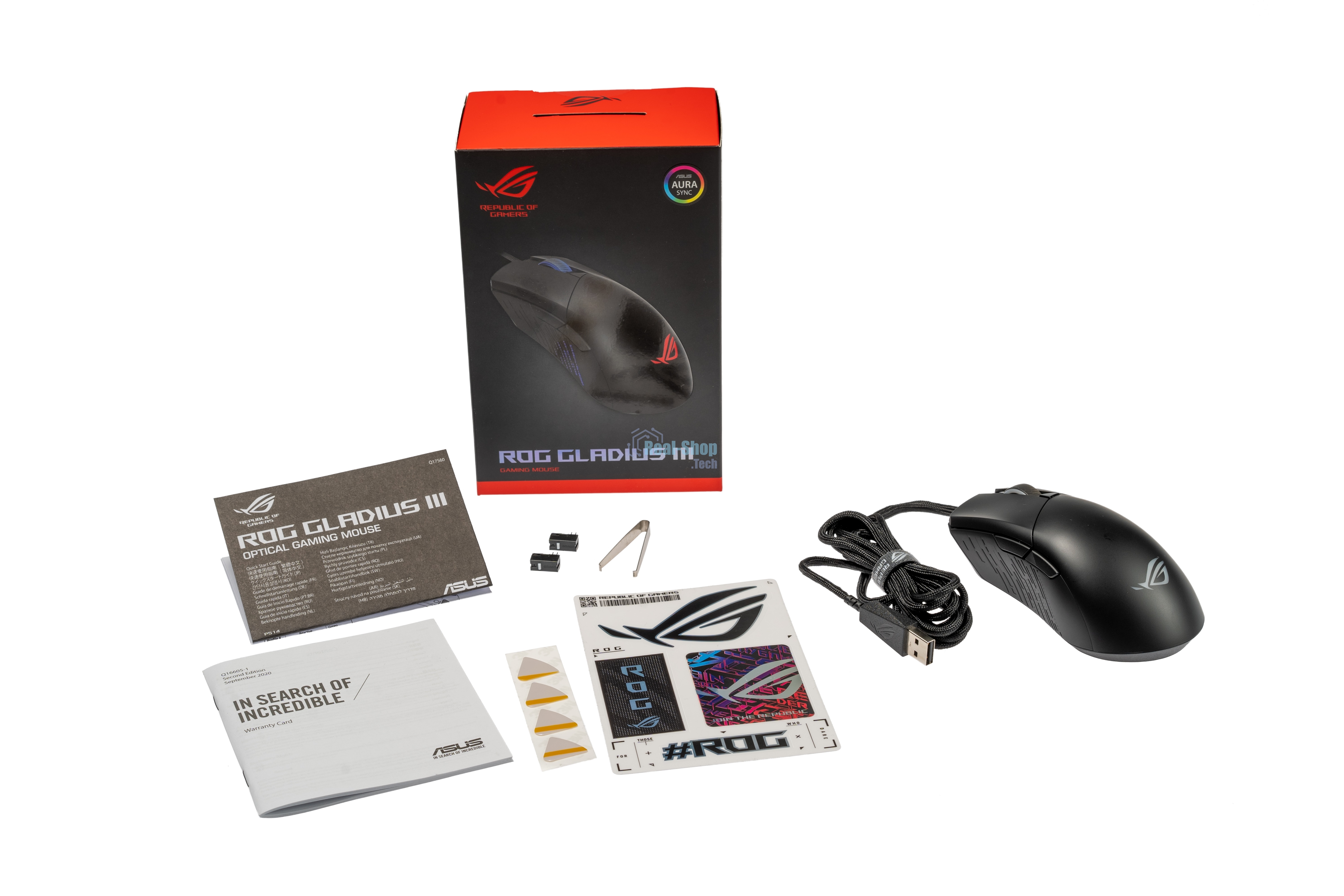 Мышь проводная ASUS ROG Gladius III черный, 19000 dpi, USB, кнопки - 6