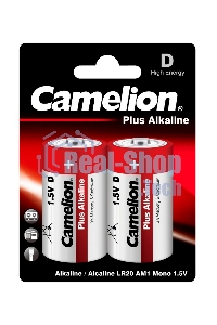 Элемент питания алкалиновый Camelion LR LR20 BL-2 (блист.2шт) 1.5 В