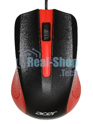Мышь проводная Acer OMW012 черный/красный, 1200 dpi, USB, кнопки - 3
