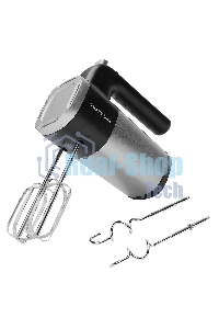 Миксер электрический Galaxy Line GL 2226, черный с серебристым, ручной, 700 Вт, 5 скоростей + режим 