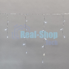 Гирлянда светодиодная Neon-night Айсикл (бахрома) 25х0,6м, c эффектом мерцания, прозрачный провод, IP44, 230В, диоды БЕЛЫЕ, 588 LED