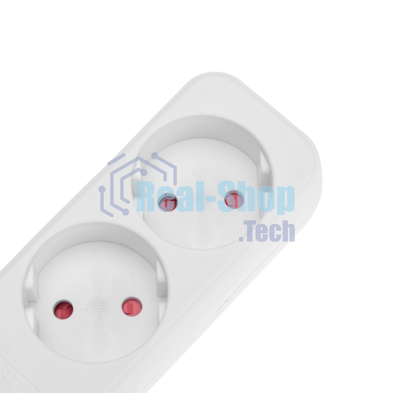 Удлинитель Rexant STANDARD 3 гнезда, 1,5 м, 2х1,0 мм², б/з, белый