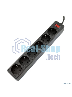 Сетевой фильтр 5bites GARDA SP6B-550 6S/3x0.75 мм2/5 м/черный