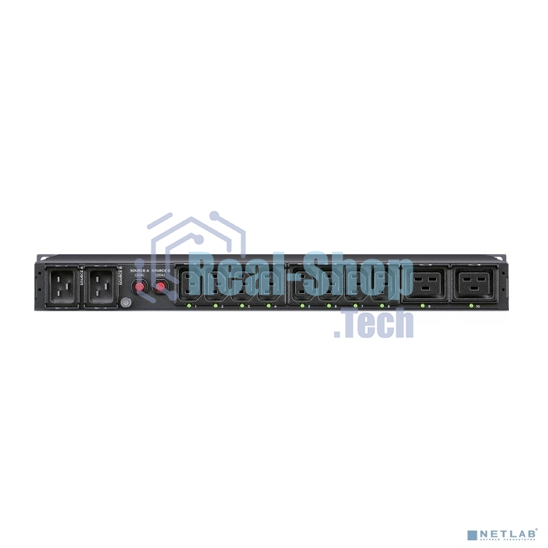 Блок распределения питания ATS CyberPower 1U type, 16Amp, plug IEC 320 C20, (8) IEC 320 C13 (2) IEC 320 C19