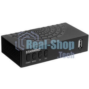 Приставка для цифрового ТВ Starwind CT-220 черный, DVB-T2, DVB-T, DVB-C, HDMI, USB 2.0 х2