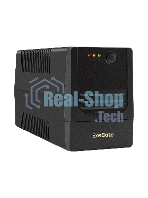 Источник бесперебойного питания ExeGate Power NB-850.LED.AVR.4C13.USB (850VA/510W, LED, AVR, 4*C13, USB, батарея 12V 9Ah, Black)