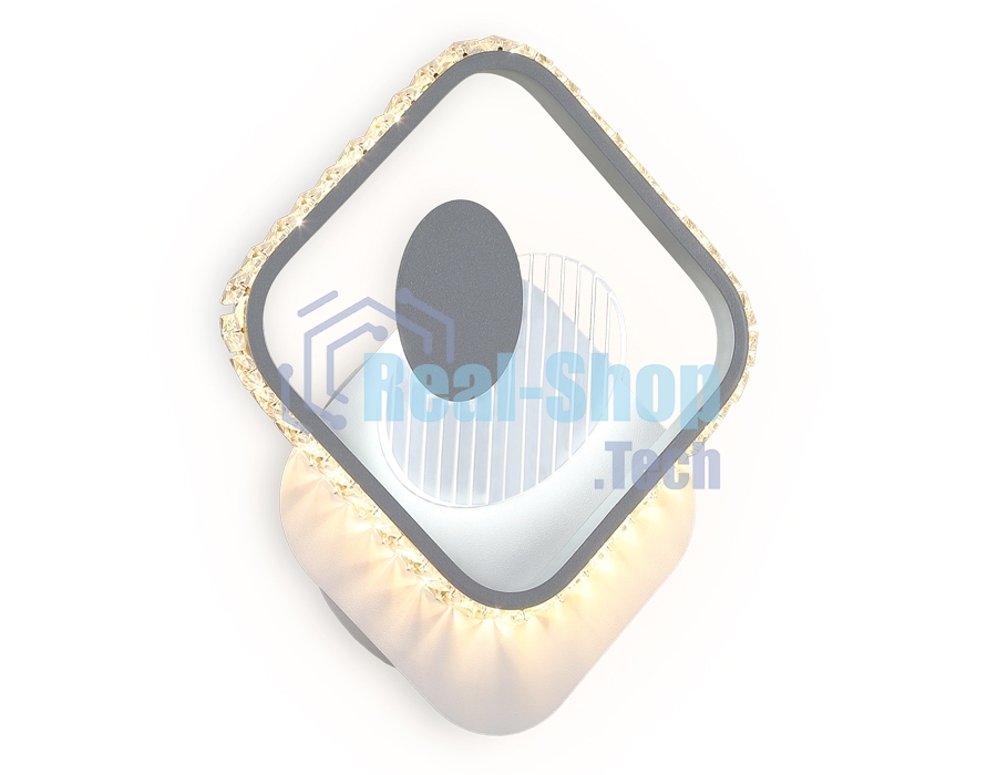 Светильник Ambrella light FA266 WH/GR белый/серый LED 3000K+6400K 16W 310*270*50