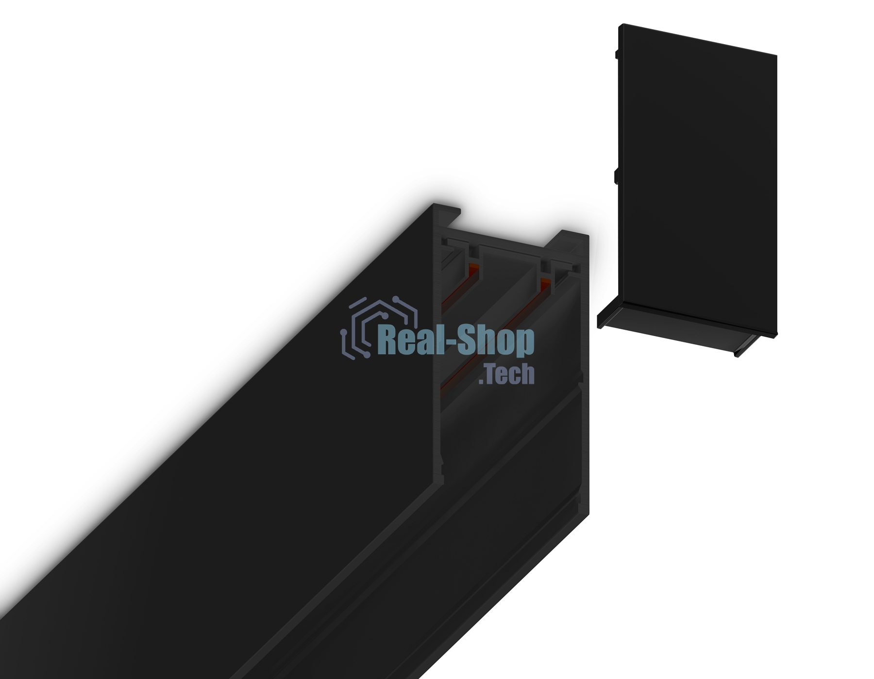 GL1058 BK черный заглушка для шинопровода Magnetic 220V 30.6*56*2 (2шт)