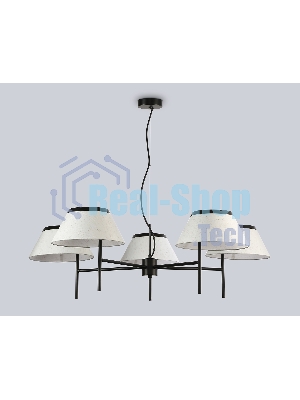 Люстра Ambrella light LH72453/5 BK/WH черный/белый Е14/5 max 40W D1000*290-1080