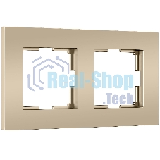 Рамка на 2 поста Slab (шампань софт) W0022911
