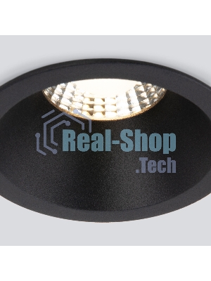 Встраиваемый светодиодный светильник 15266/LED 7W 3000K BK черный