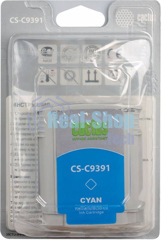 Картридж струйный Cactus CS-C9391 голубой для №88 HP Officejet Pro K550 (29мл)