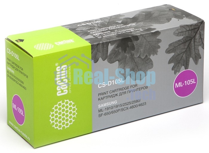 Картридж лазерный Cactus CS-D105L черный (2500 стр.) для Samsung ML-1910/1915/2525/2580/SCX-4600/4623/SF-650/650P