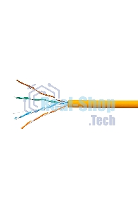 Кабель SkyNet Premium UTP-LSZH 4x2x0,51, низкое дымовыделение, нулевое содержание галогенов, медный, FLUKE TEST, кат.5e, однож., 100 м, box, оранжевый