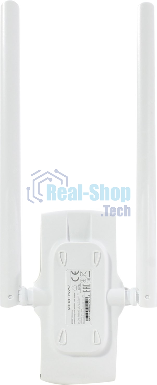 Сетевой адаптер WiFi Mercusys MW300UH USB 2.0 (ант.внеш.несъем.) 2ант.