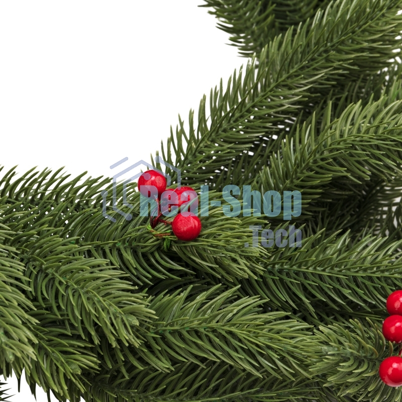 Еловый венок с ягодами Neon-night Ø 45 см, литой