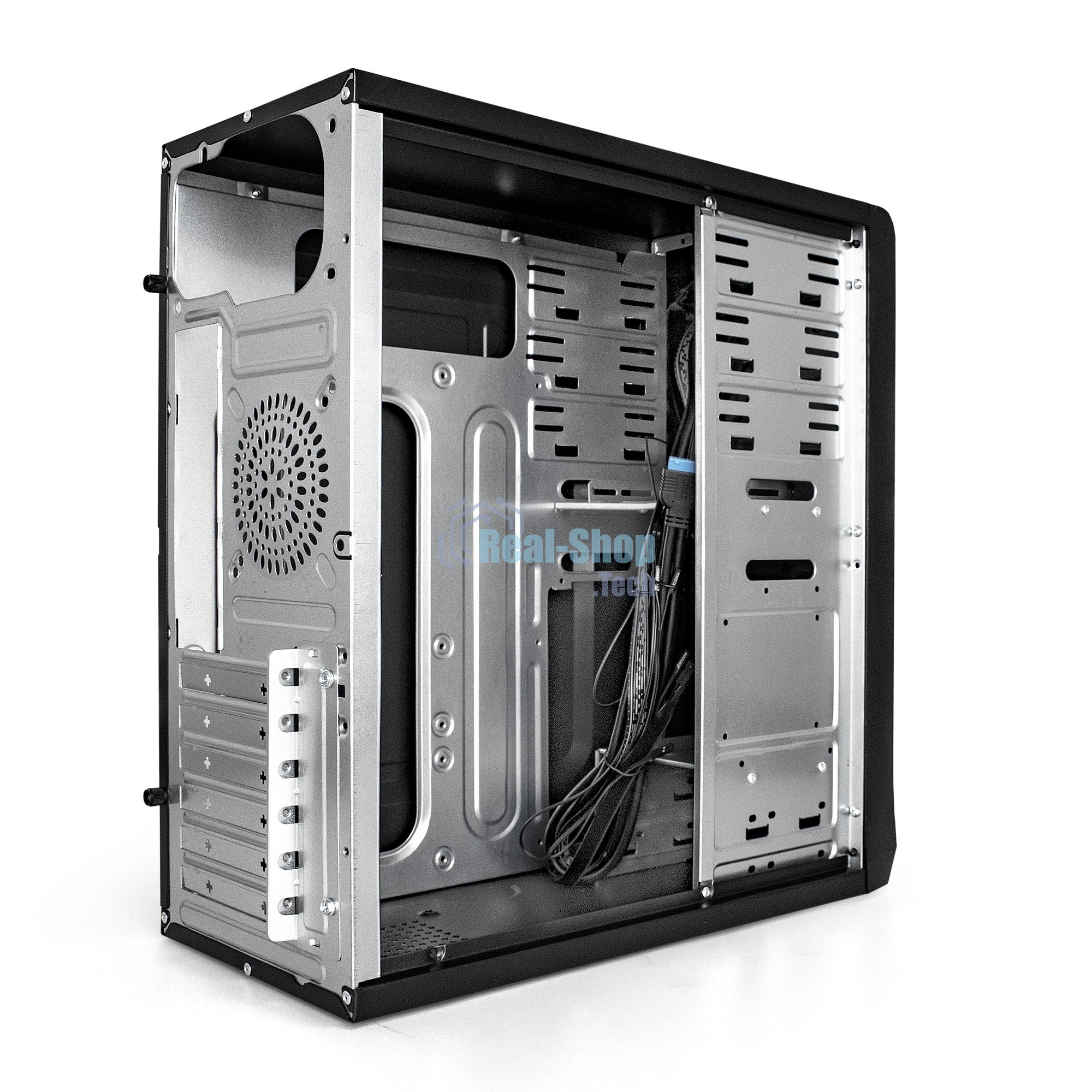 Компьютерный корпус Miditower ExeGate EX283215RUS CP-603UB Black, ATX, (CP350W, 80мм), 2*USB+2*USB 3.0, Audio, замок блокировки кнопки питания