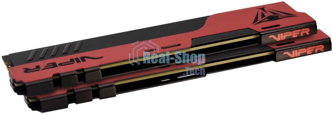 Оперативная память Patriot Viper Elite II, DDR4, 32GB (2x16 GB), 3200 MHz, CL18, DIMM, радиатор, красный, черный