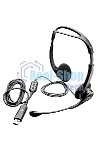 Гарнитура проводная с микрофоном Logitech 960 черный 2.4м накладные оголовье (981-000100)